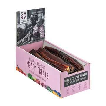 Boudin de bœuf 25 cm monster (25 pièces) dans un présentoir imprimé